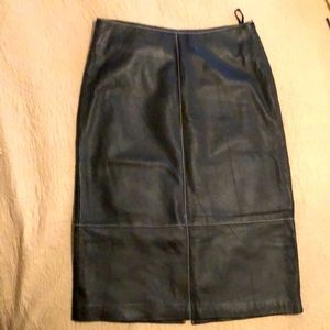 💯% Lamb Leather Pencil Skirt